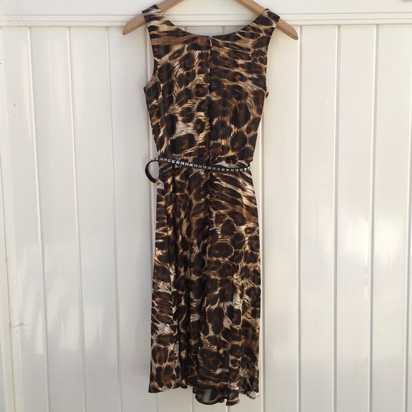 Animal Leopard Print Fit n Flare Dress - Picture 3 of 7